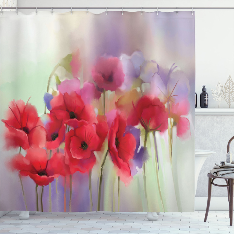 Spring Flowers Romantic Shower Curtain