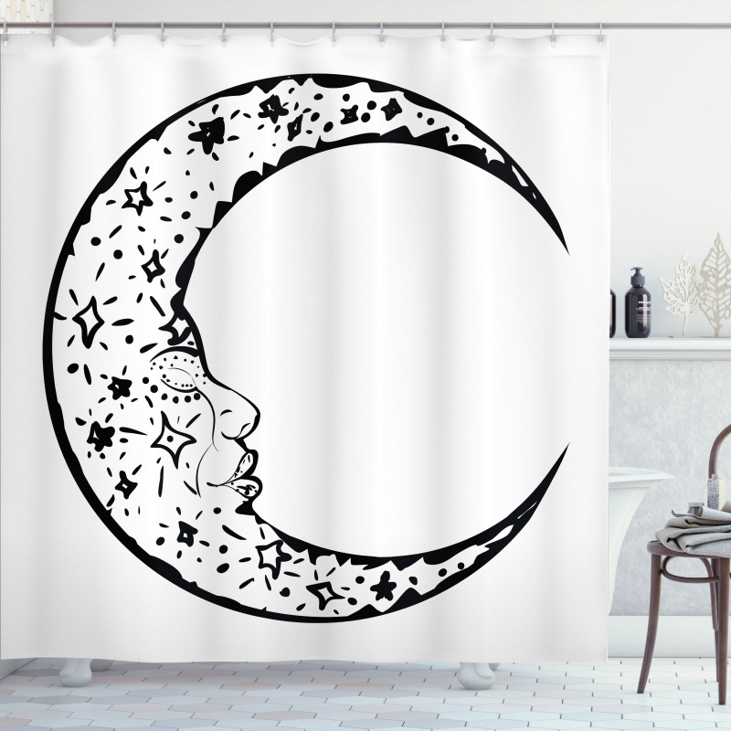 Modern Crescent Shower Curtain