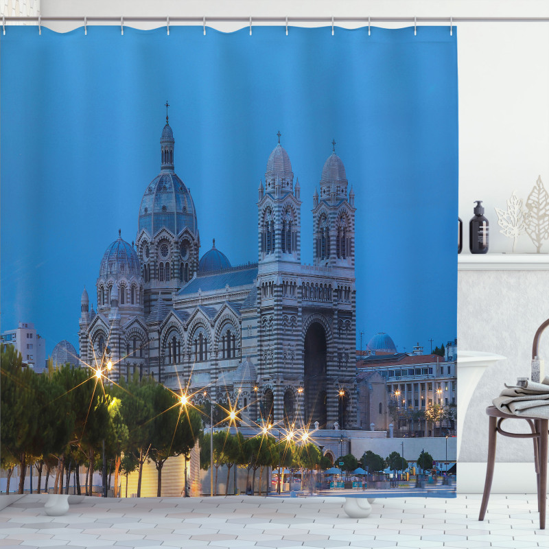 Late Afternoon Building Shower Curtain