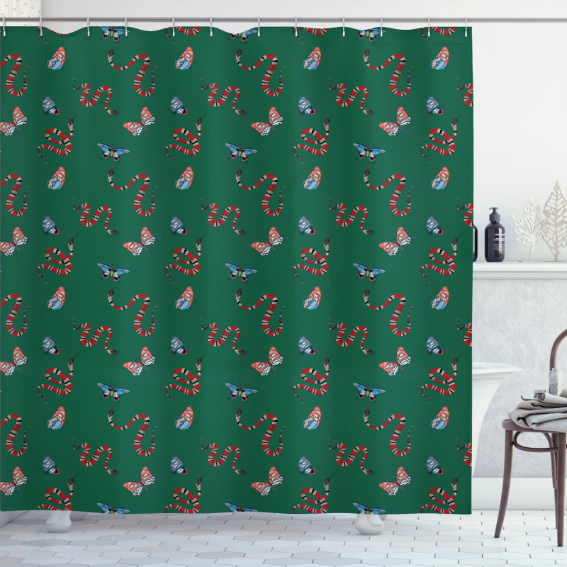 Fly and Reptile Shower Curtain