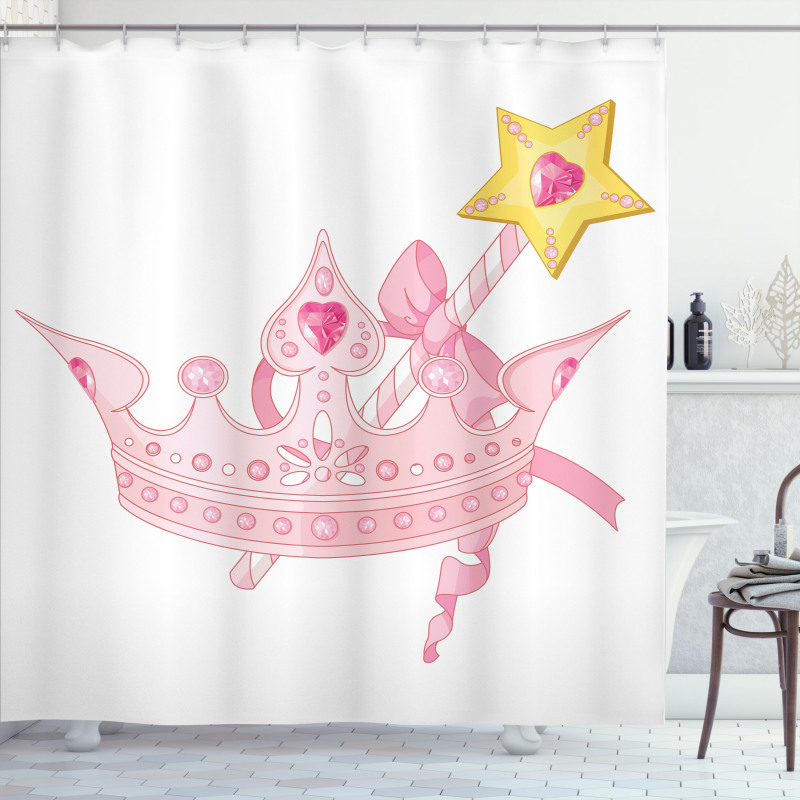 Crown and Magic Wand Shower Curtain