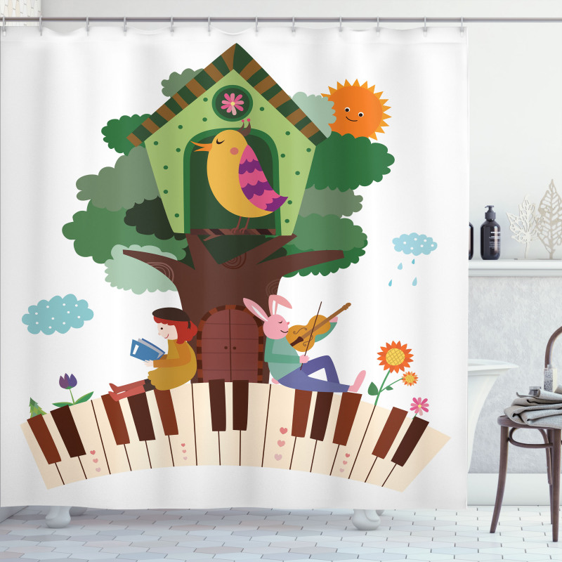 Animals Nest House Shower Curtain