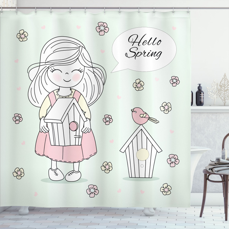 Spring Welcoming Shower Curtain