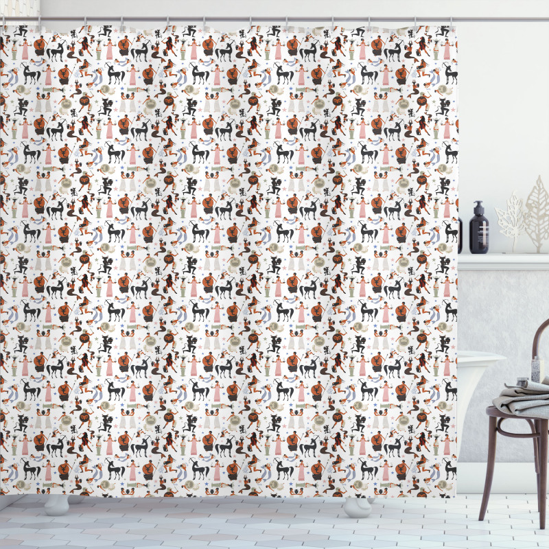 Zodiac Represented Shower Curtain