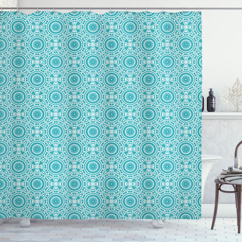 Modern Mandala Effect Pattern Shower Curtain