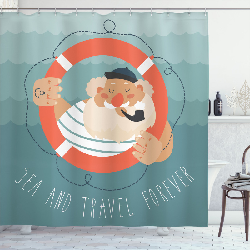 Old Sailor Pipe Shower Curtain