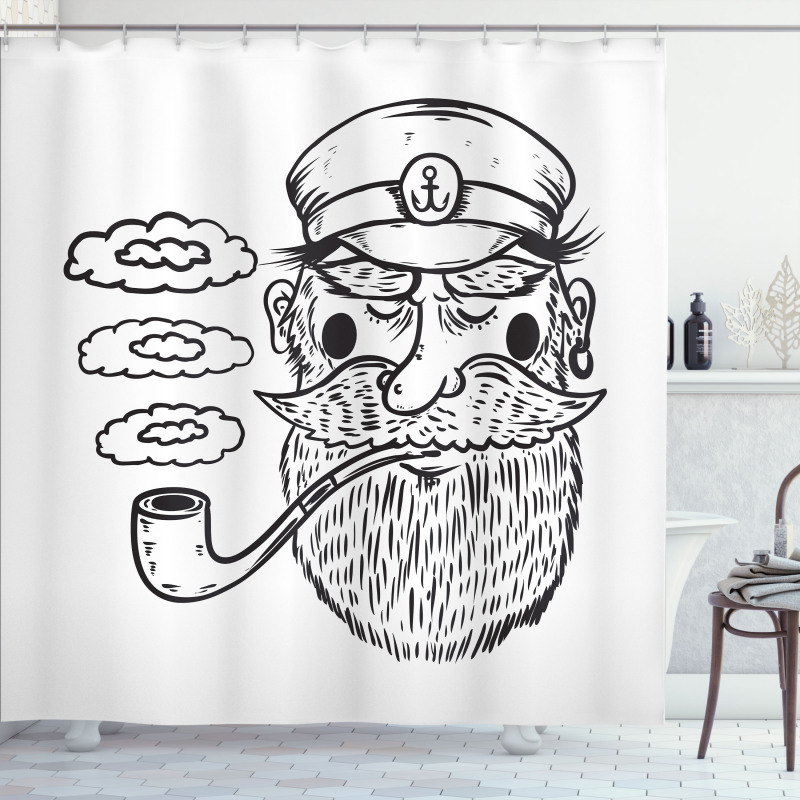 Bearded Captain Shower Curtain