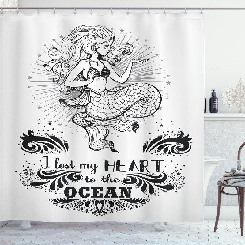 Aquatic Mermaid Shower Curtain