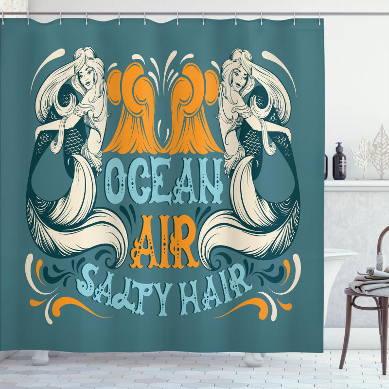 Mermaid Summer Sea Shower Curtain