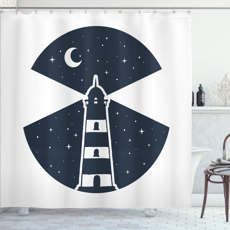 Lighthouse Night Shower Curtain