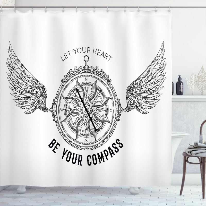 Antique Compass Shower Curtain