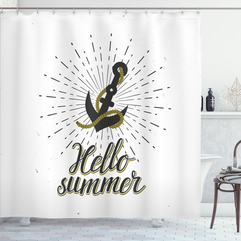 Sunburst Anchor Shower Curtain