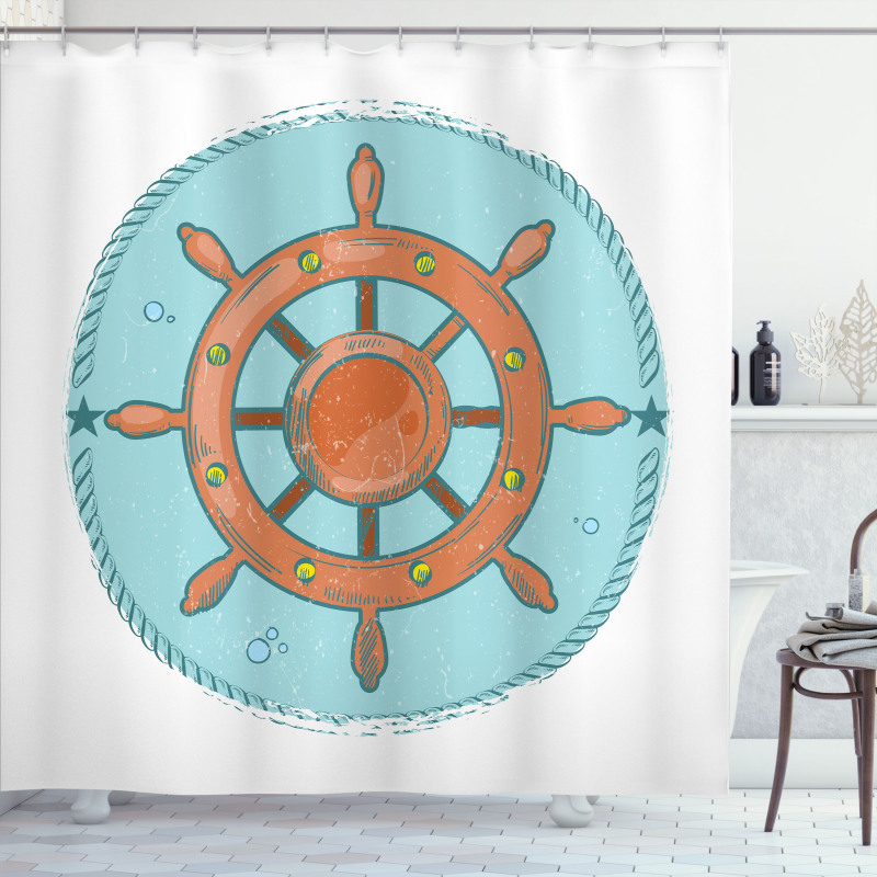 Wheel Cartoon Shower Curtain