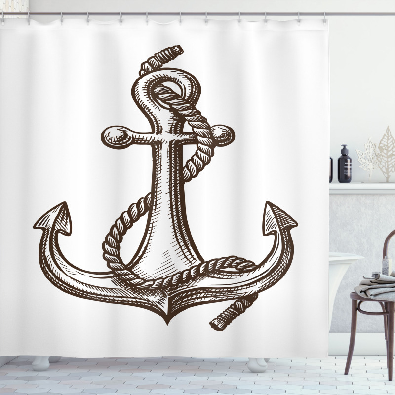 Cruise Sign Sketch Shower Curtain