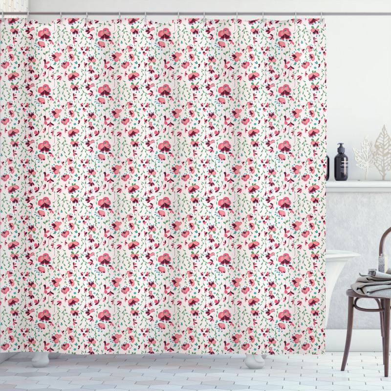 Burgeoning Florets Shower Curtain