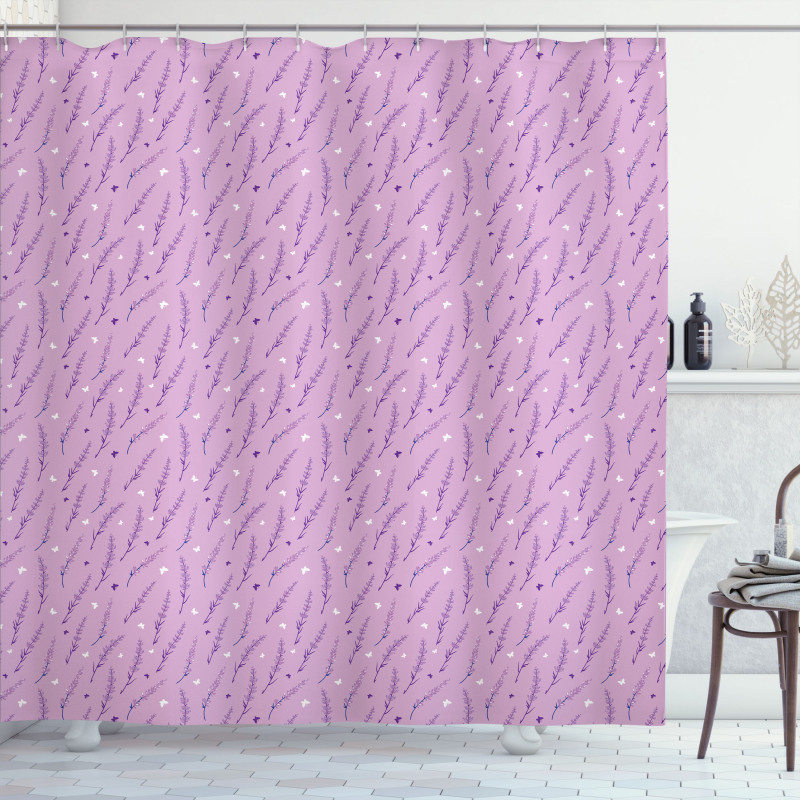 Lavender Butterflies Shower Curtain