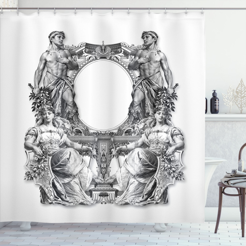 Baroque Crown Shower Curtain