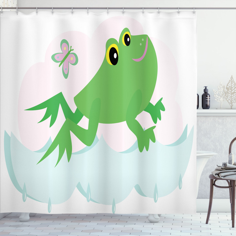 Nursery Jumping Animal Shower Curtain