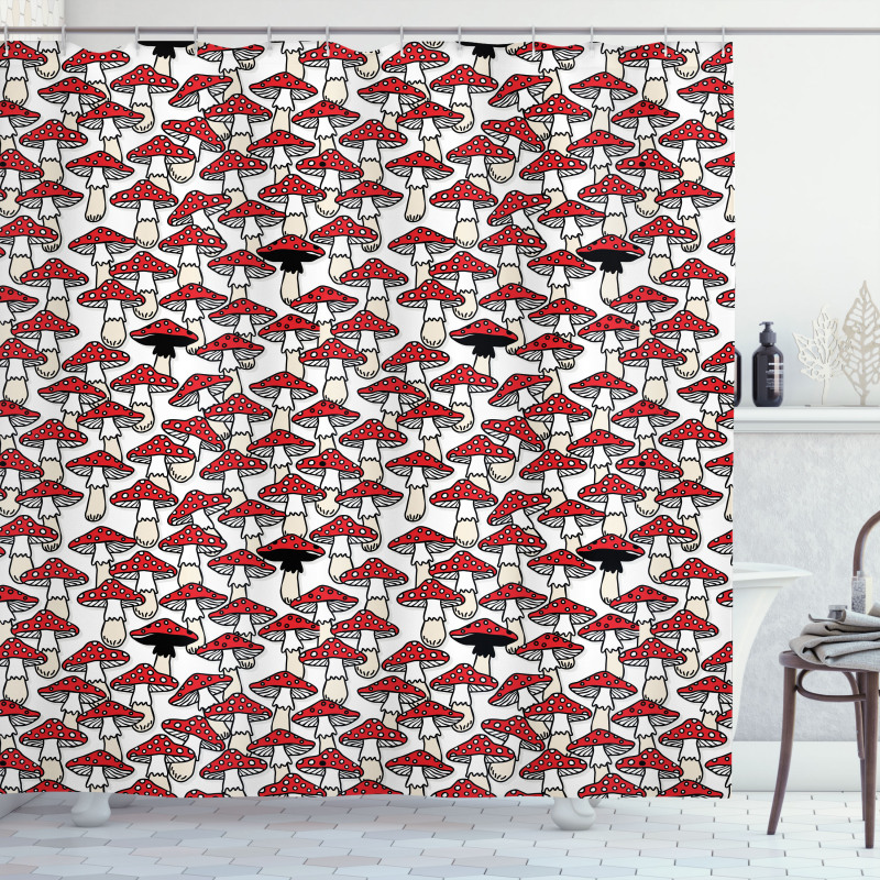 Toadstool Mushroom Shower Curtain