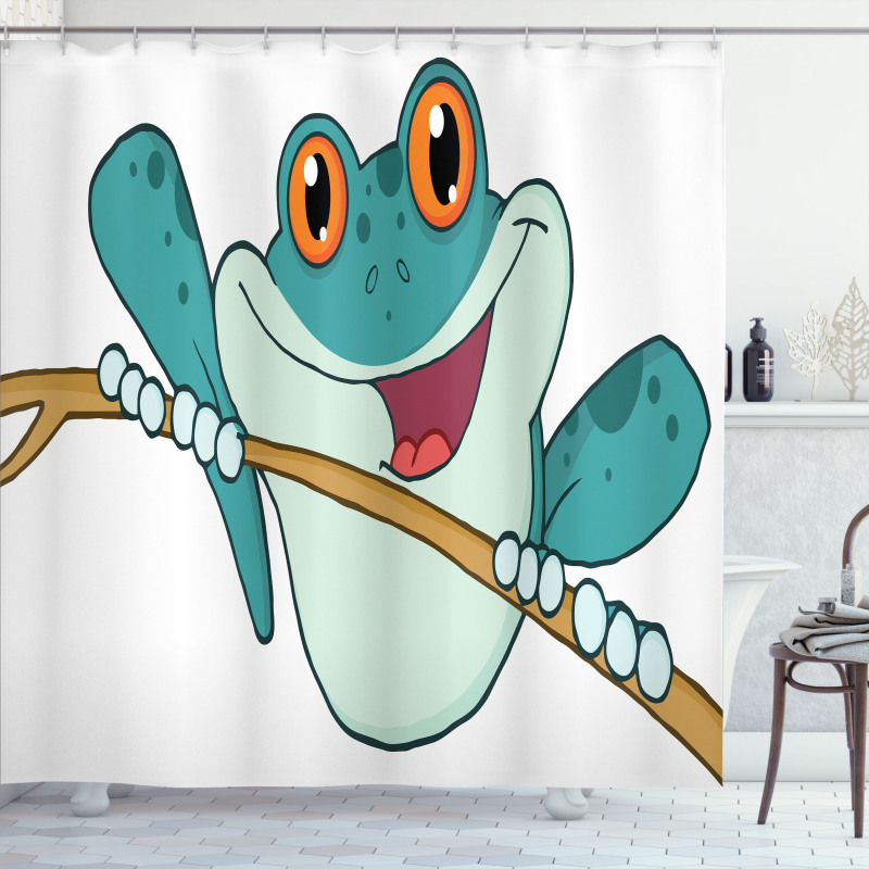 Animal Holding on a Branch Shower Curtain