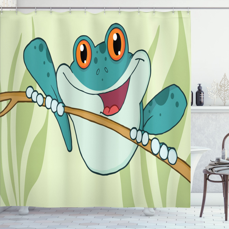 Happy Animal in Nature Shower Curtain