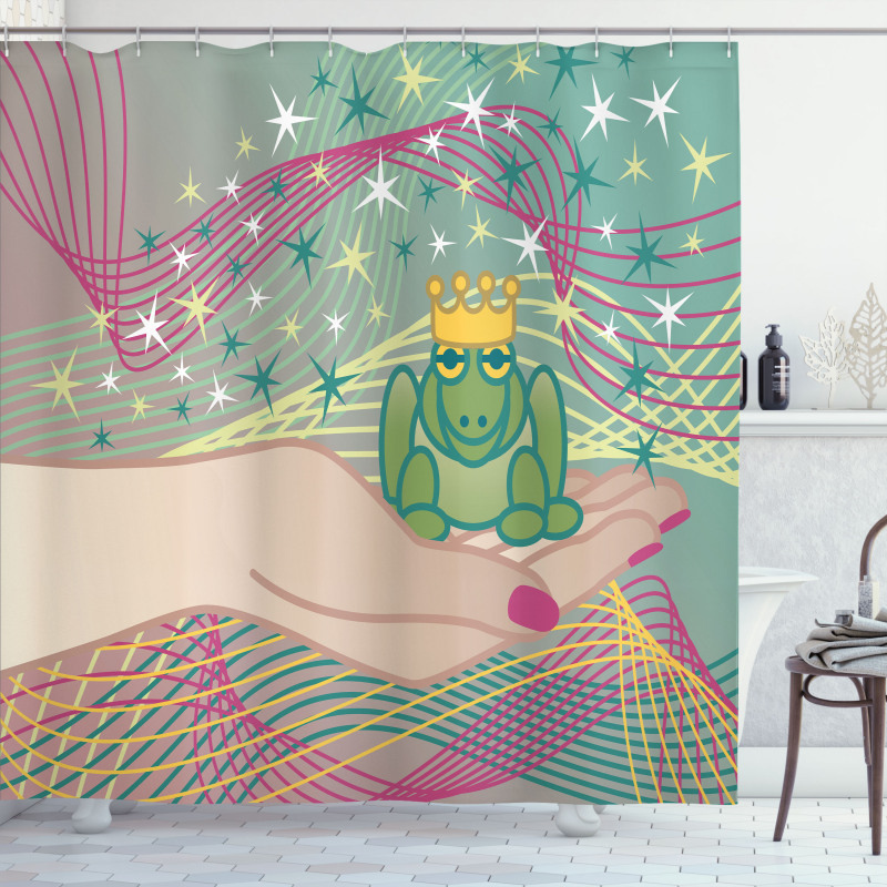 Fairytale Animal on Hand Shower Curtain