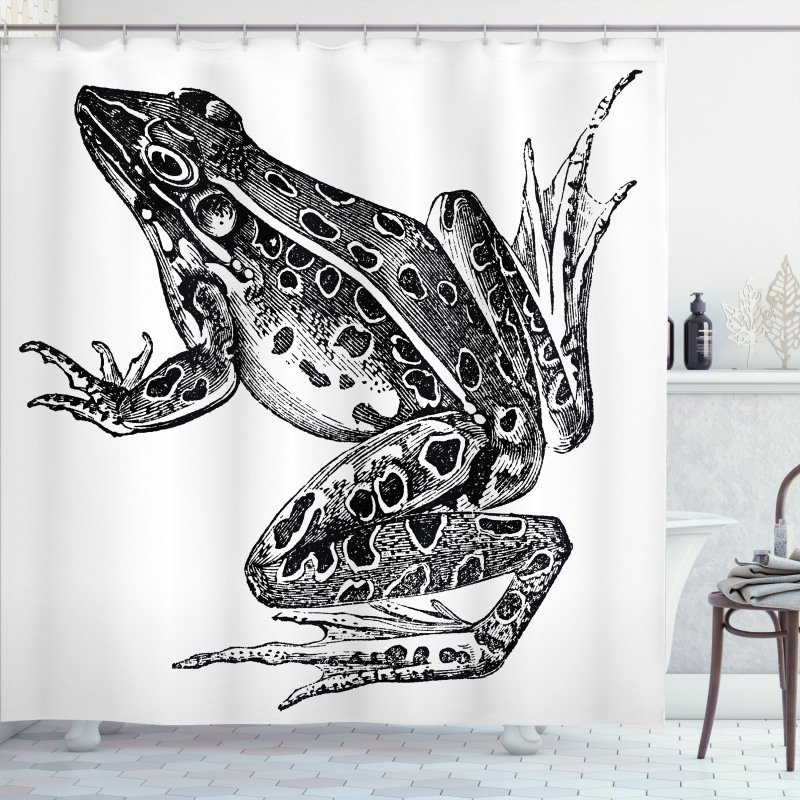 Dotted Exotic Amphibian Breed Shower Curtain