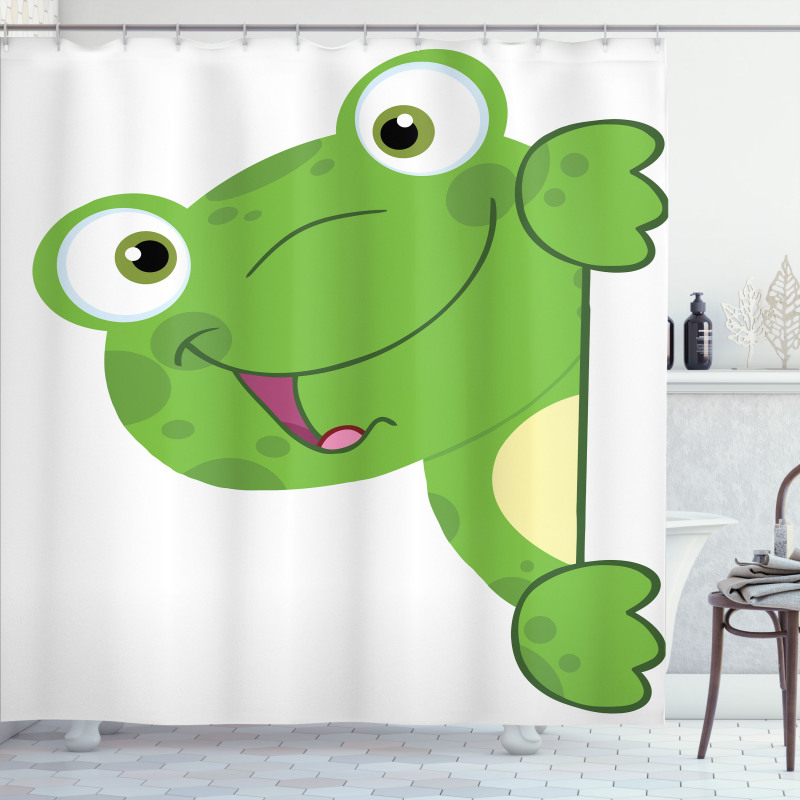 Cartoon Smiling Animal Shower Curtain