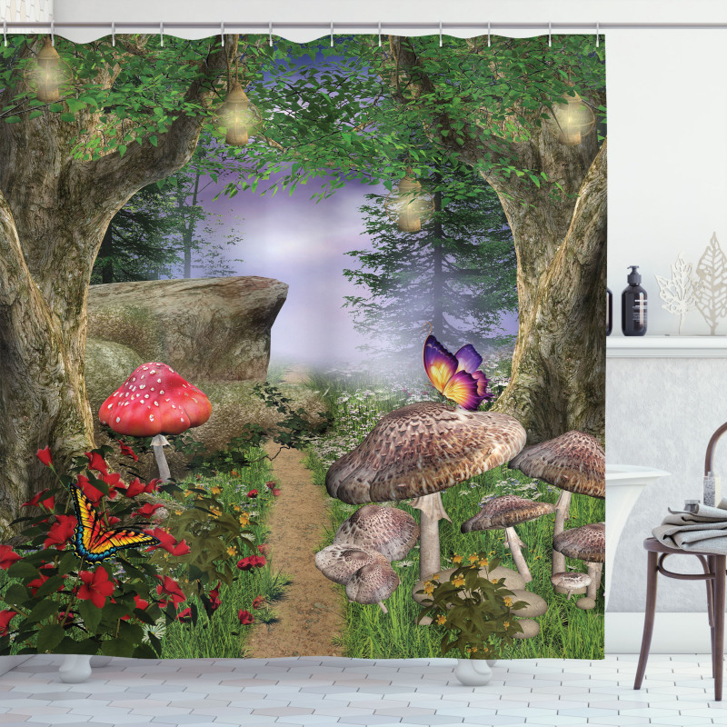 Butterflies Fairytale Shower Curtain