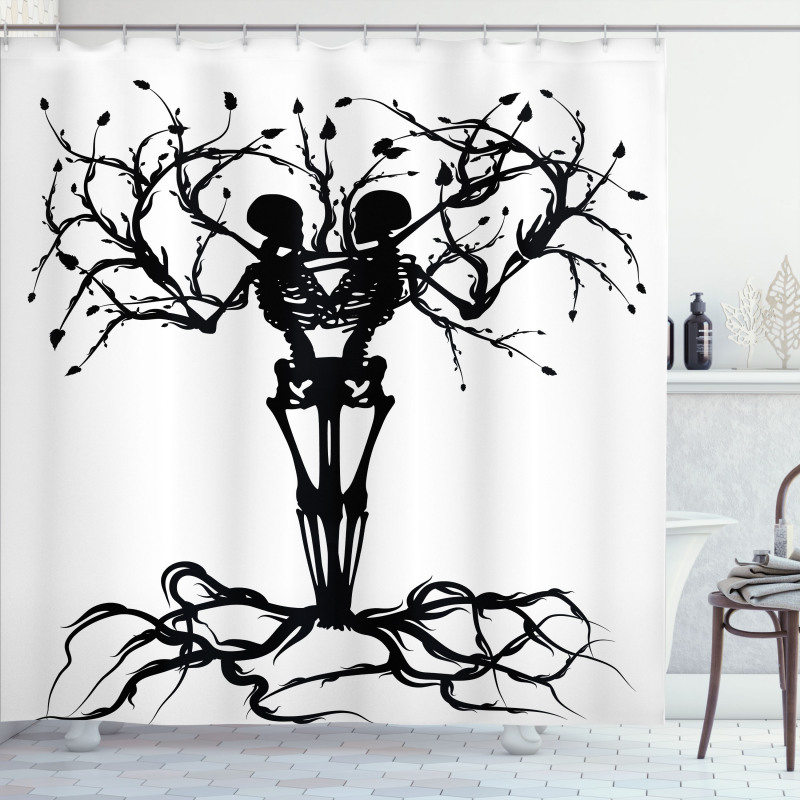 Bone Tree Gothic Shower Curtain