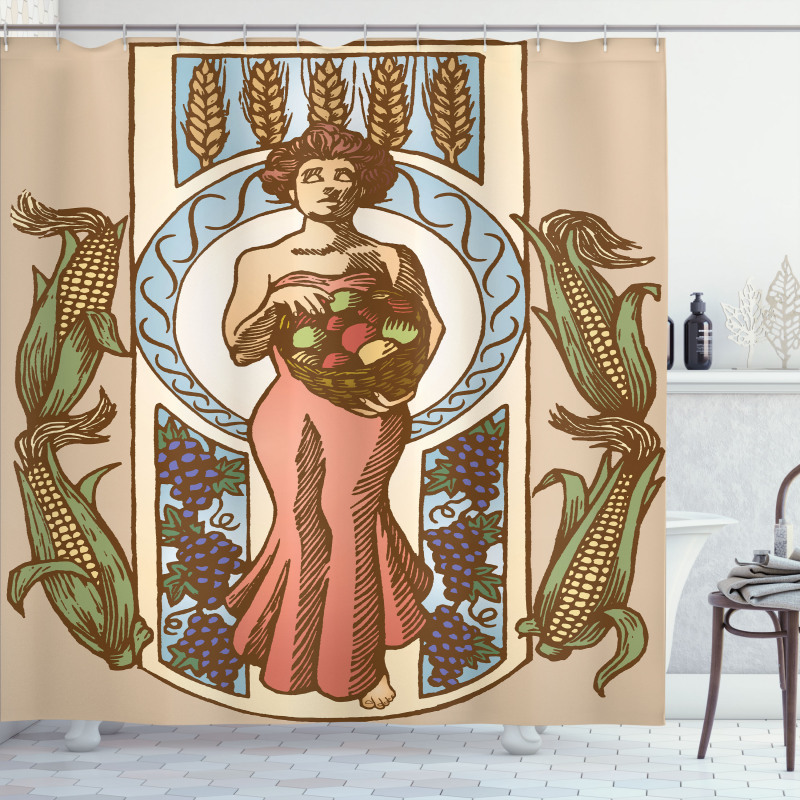 Harvest Woman with Corns Shower Curtain