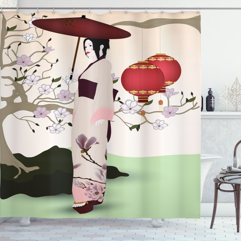 Orient Garden Shower Curtain