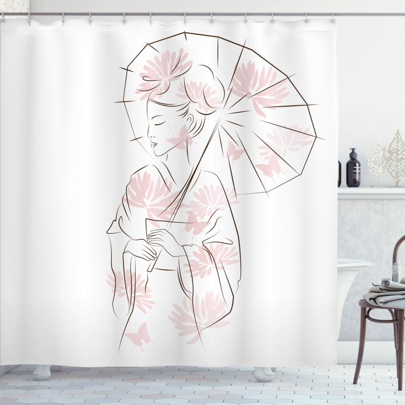 Geisha Girl Shower Curtain