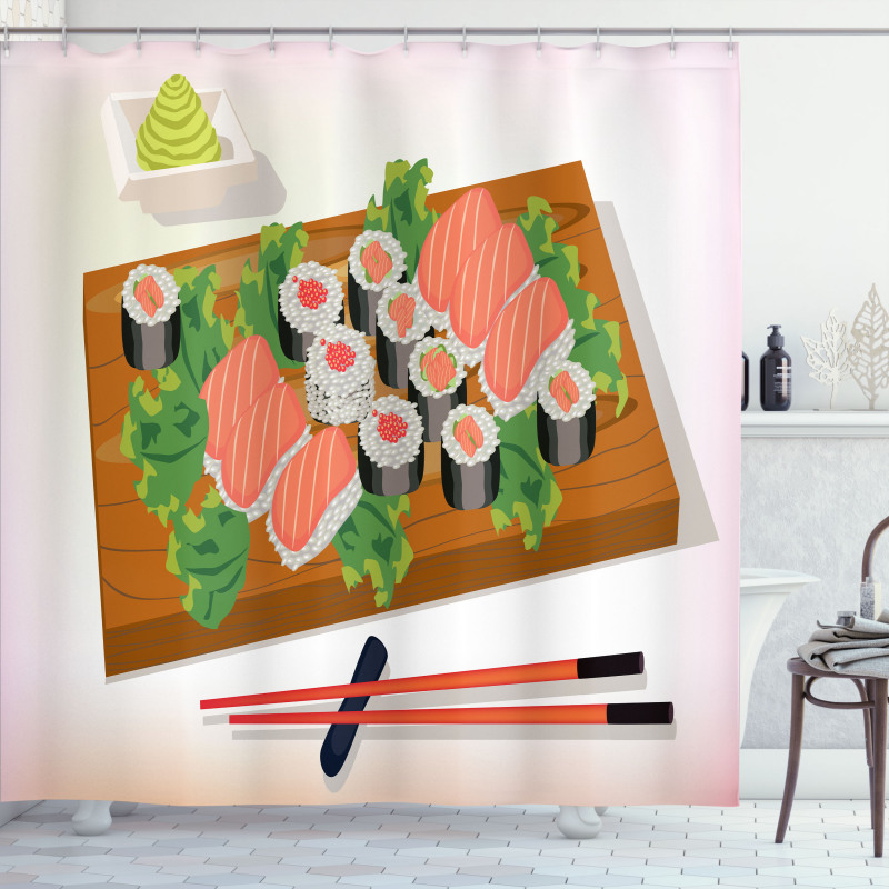 Plate of Tasty Food Shower Curtain