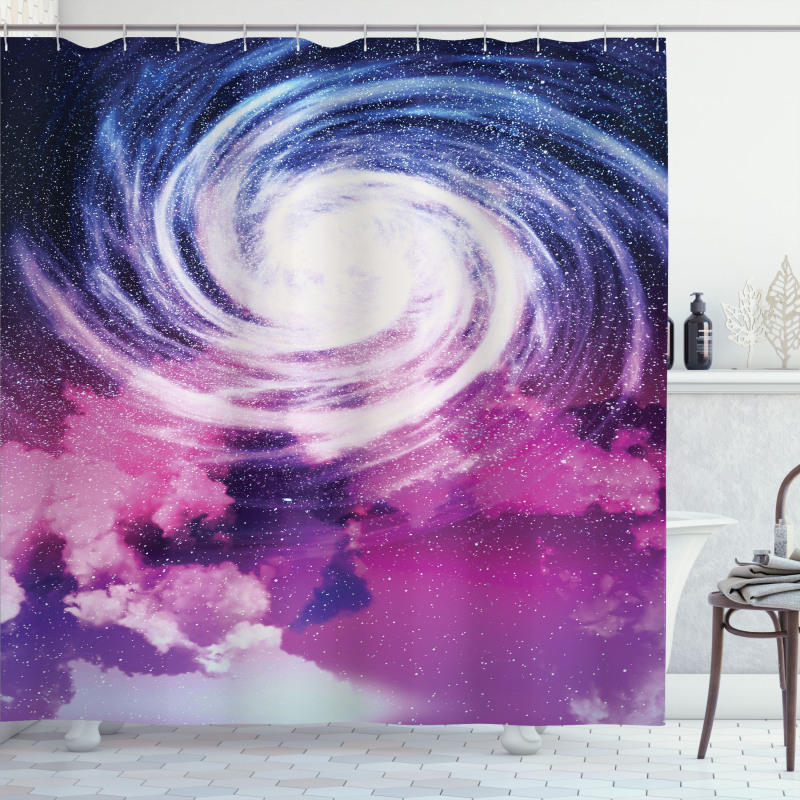 Cosmic Swirling Pattern Shower Curtain