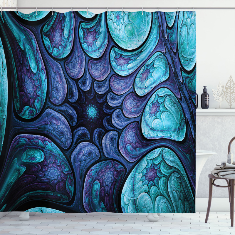 Surreal Futuristic Elements Shower Curtain