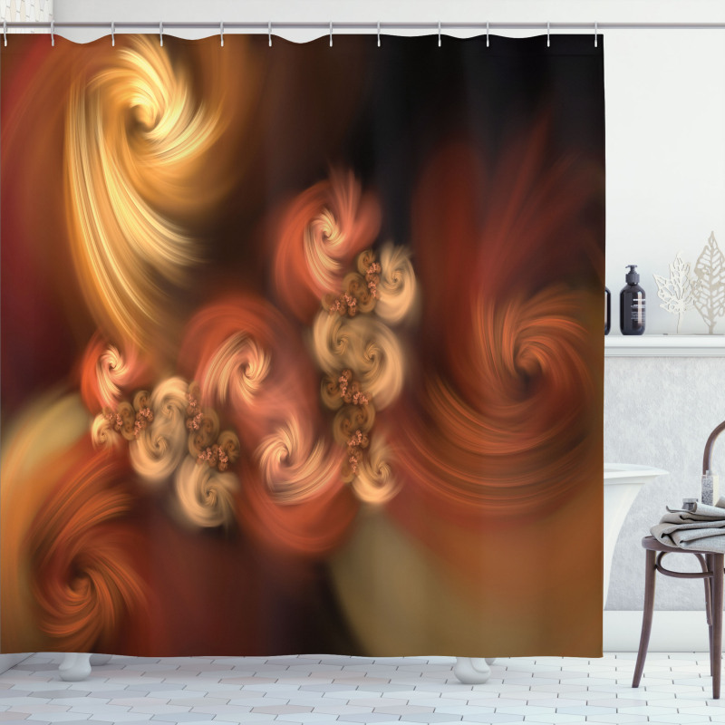 Fractal Spiral Shower Curtain