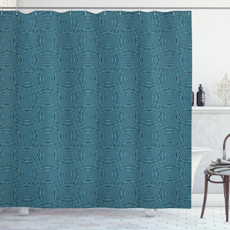 Circular Motif Art Shower Curtain