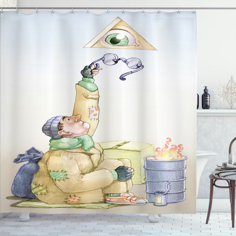 Homeless Metaphor Shower Curtain