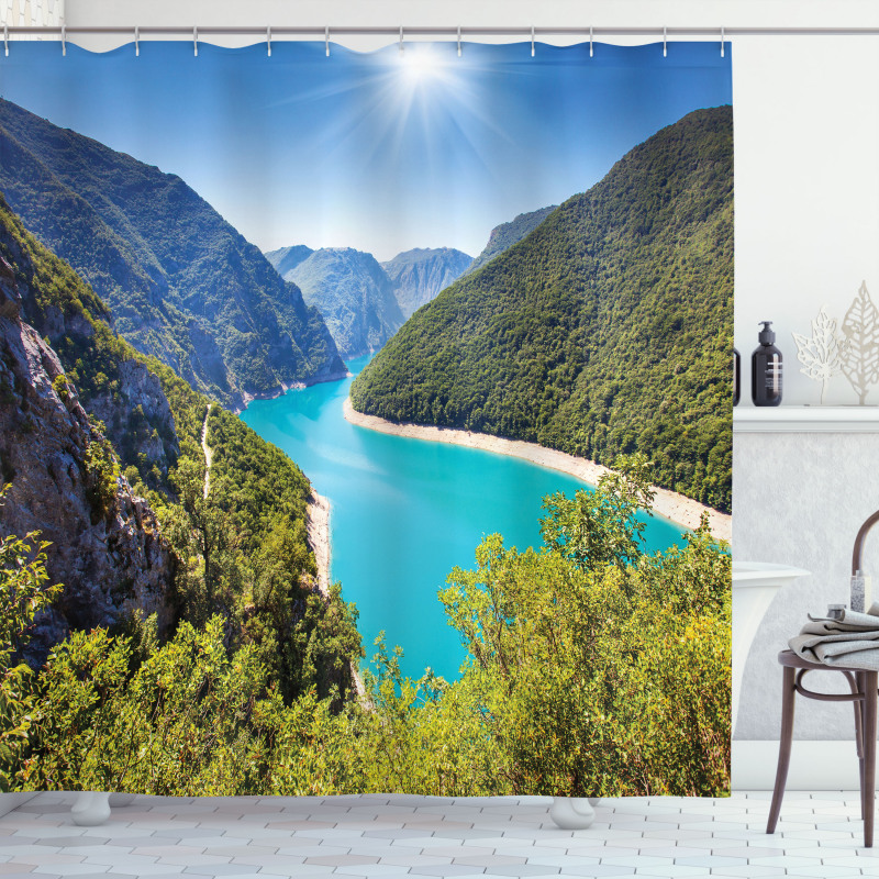 Piva Canyon Montenegro Shower Curtain
