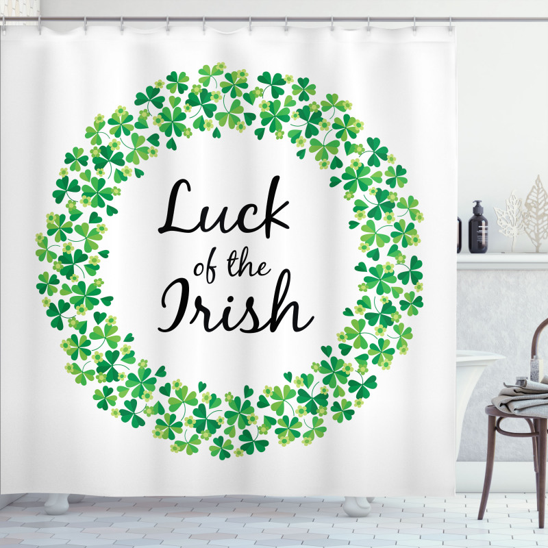 Clover Wreath Shower Curtain