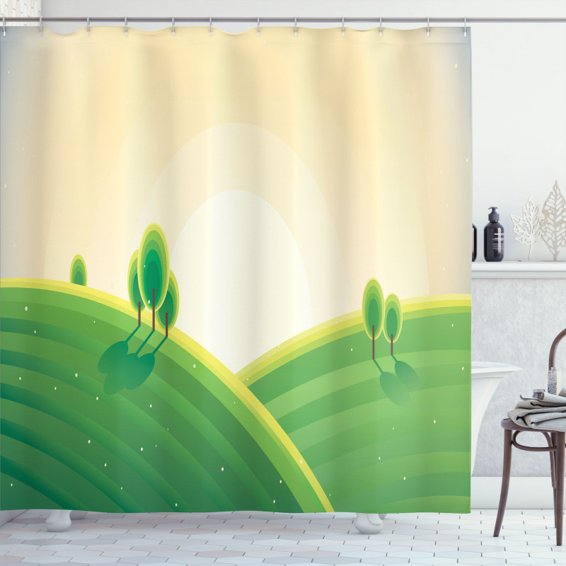 Rural Landscape Hills Shower Curtain