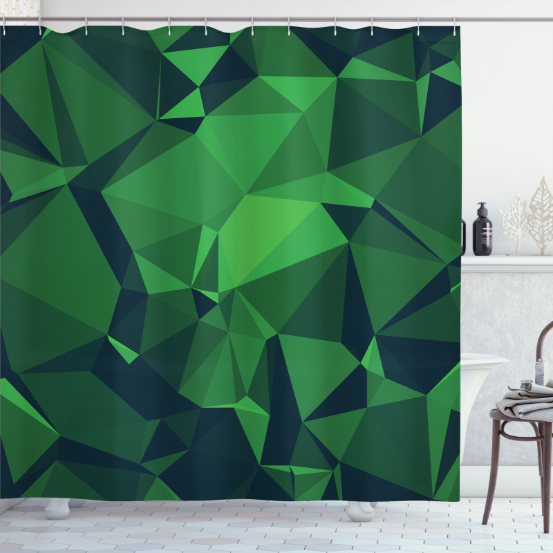 Abstract Poly Shower Curtain