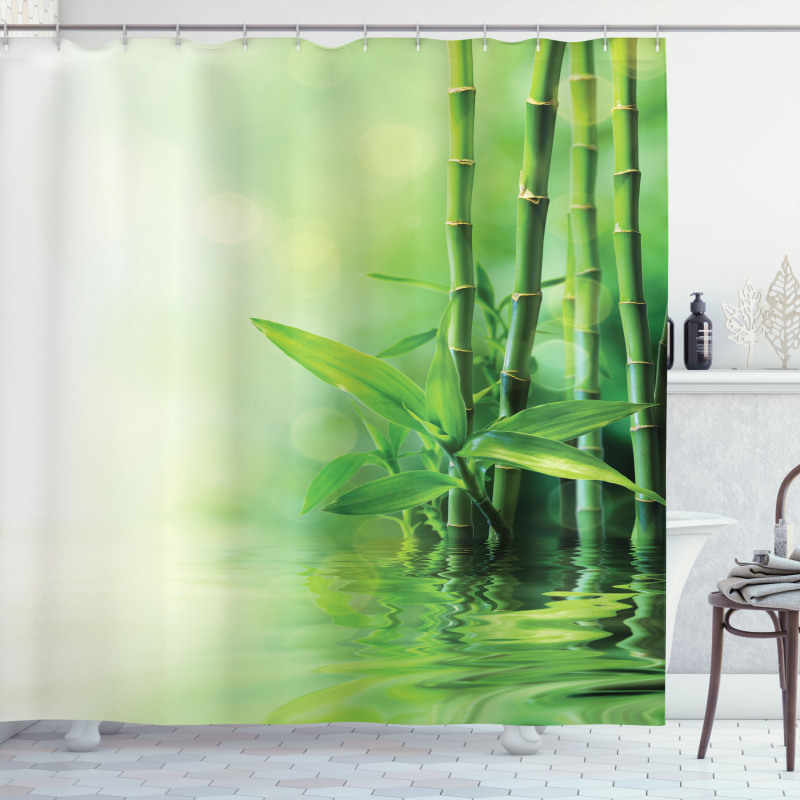 Spa Bamboos Trees Shower Curtain