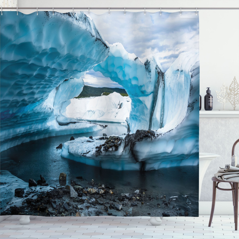 Matanuska Glacier River Shower Curtain