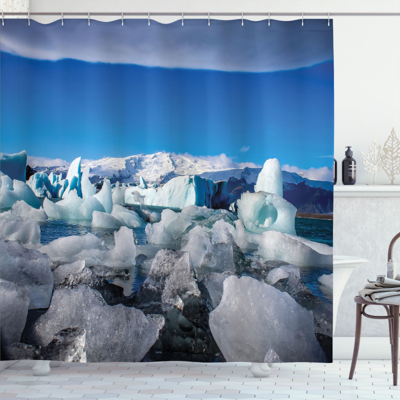 Glacier Elements Lagoon Shower Curtain