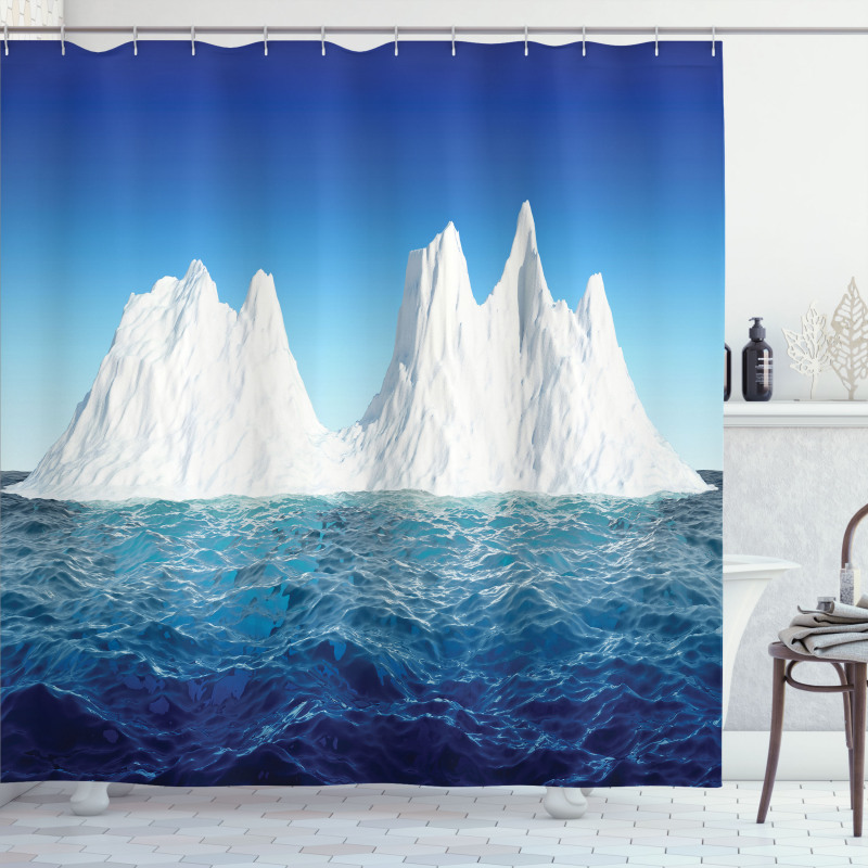 Antarctic Scene in Ocean Shower Curtain