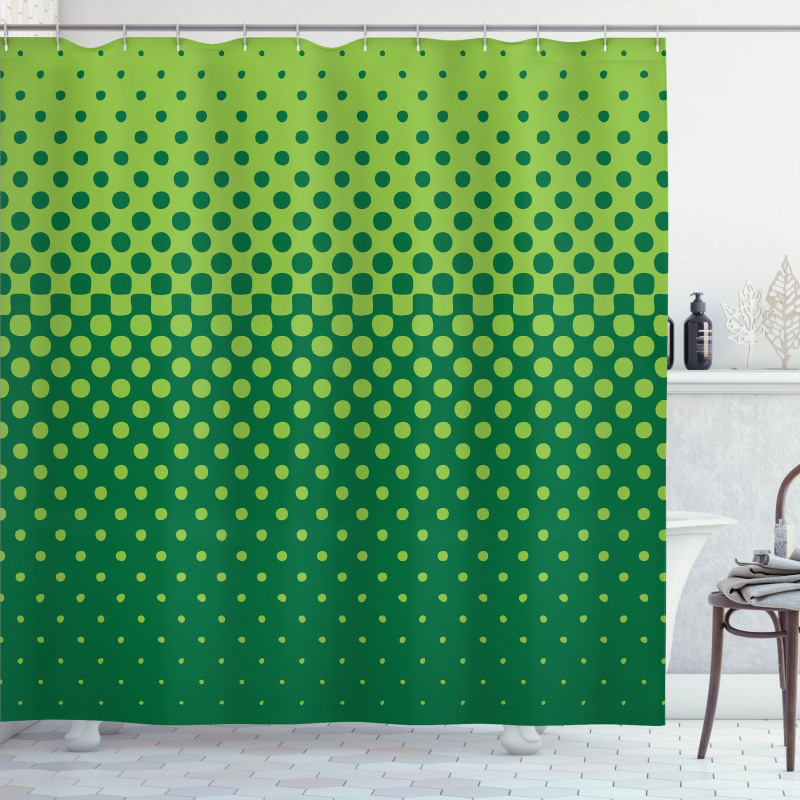 Vertical Halftone Shower Curtain