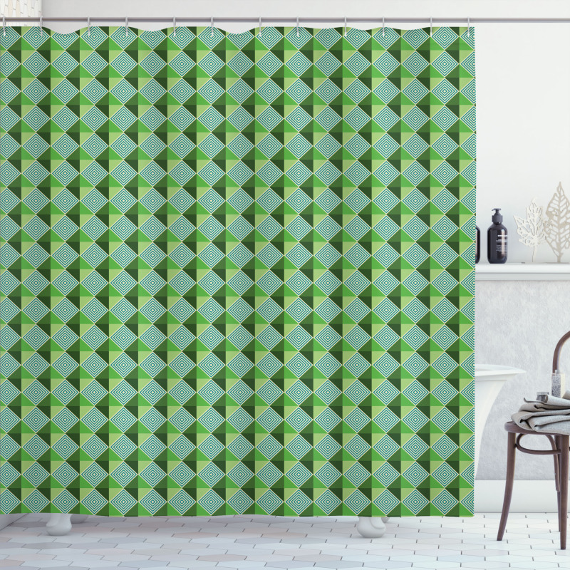 Modernistic Squares Shower Curtain