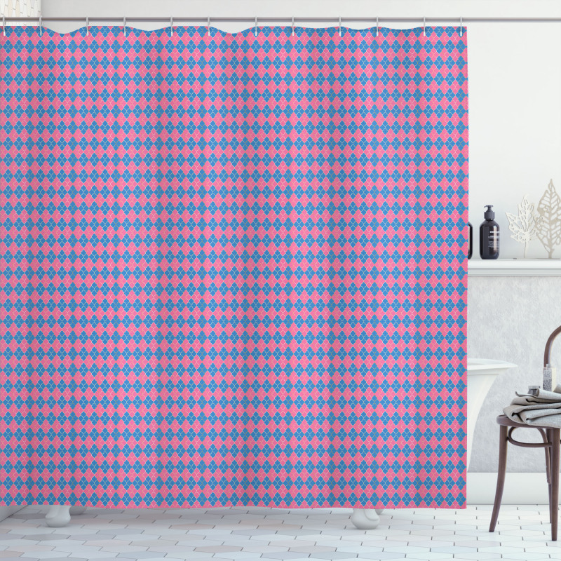 Eastern Traditional Grid Shower Curtain